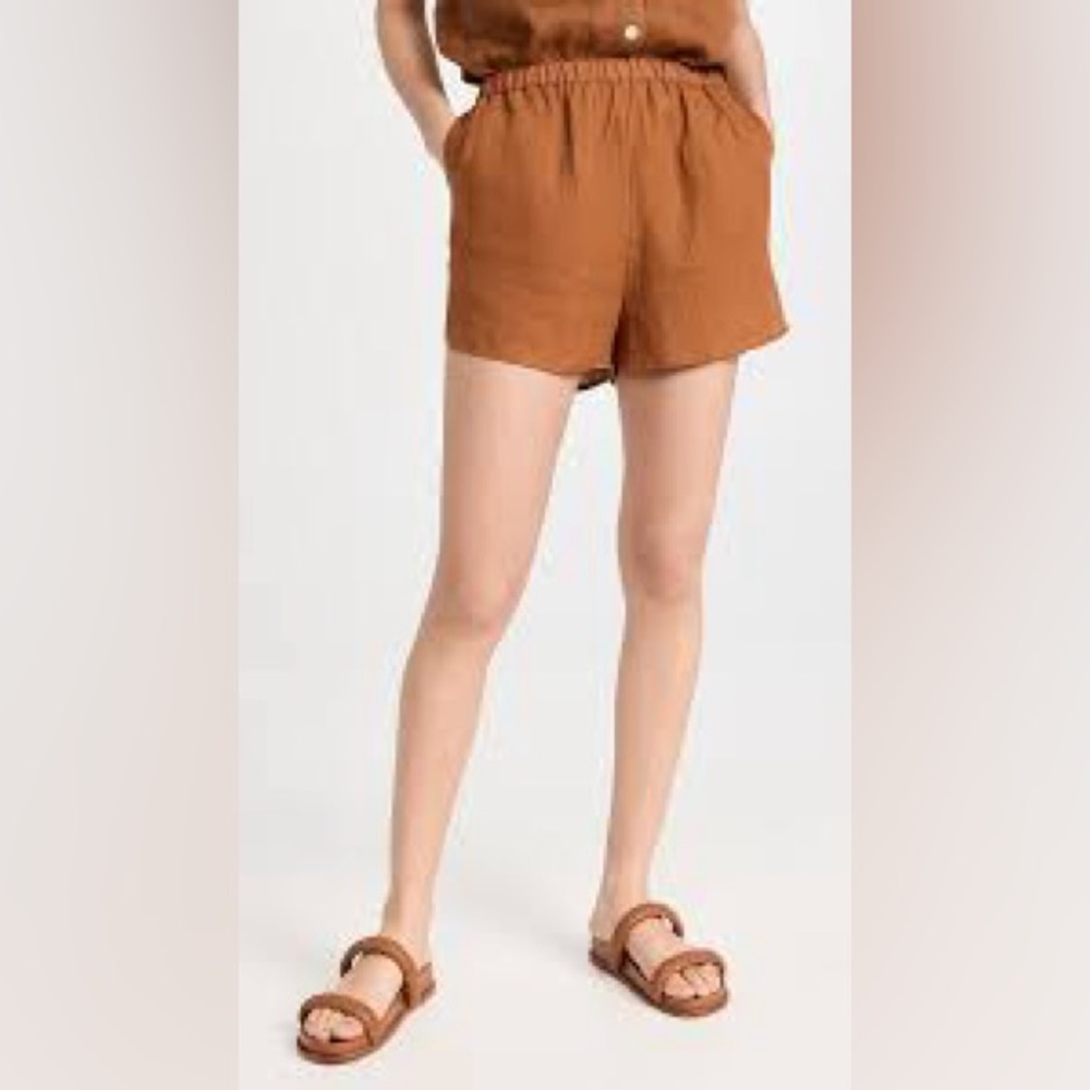 Vitamin A Elastic Waist Shorts Chocolate Brown Size Small